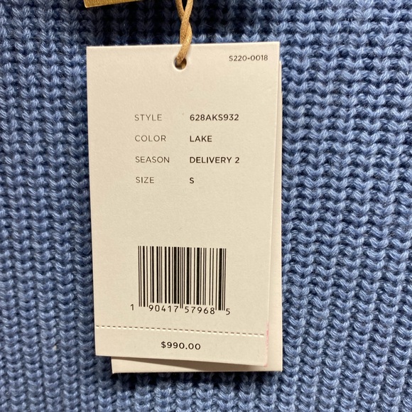 MICHAEL KORS COLLECTION Cashmere Asymmetric Hem Shaker Crewneck Sweater - Picture 13 of 16